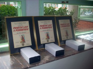 Pamětní list pro oceněné členy kominíky